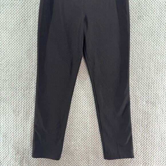 Equestrian Pants Women XL Brown Rib Knit High Rise PullOn Elastic Waist Comfy - Picture 4 of 13